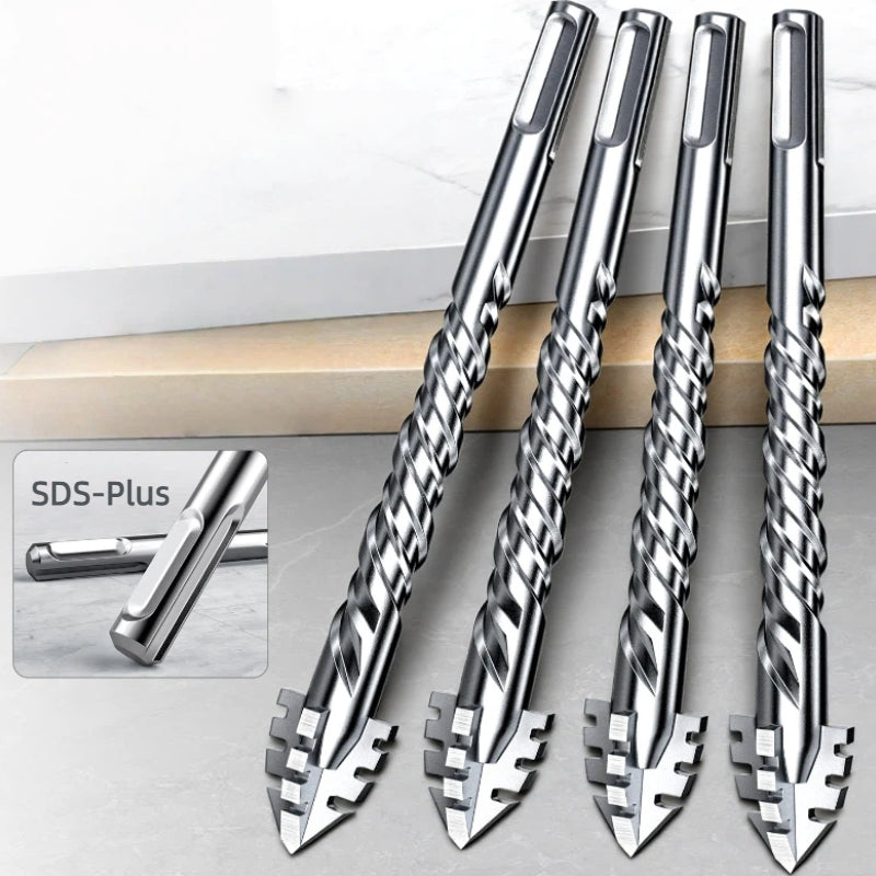 【3+4+5+6+8+10+12 mm】Broca excéntrica de acero de tungsteno superduro mejorada de séptima generación con dentado